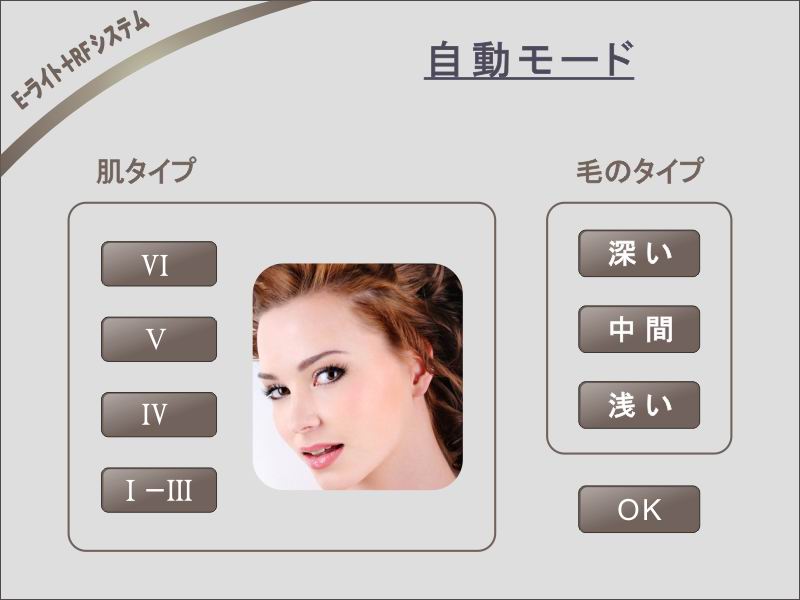 Ｅ-ライト肌別オート機能